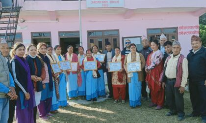राष्ट्रिय महिला सामुदायिक स्वास्थ्य स्वयंसेविका दिवसमा वालिङ–५ का स्वयंसेविकाहरुलाई सम्मान
